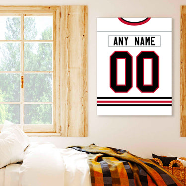 Chicago Jersey Custom Canvas Print Wall Art for Boy Girl Men Women Hockey Personalized Canvas Art